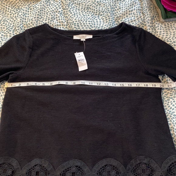 🏷NWT LOFT Black Ribbed Sweater - Picture 4 of 4